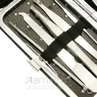 Suit PU Leather Case in acciaio inossidabile 8 pezzi Taglia unghie - Pagina 3