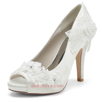 Scarpe da sposa da donna con bocca bassa e testa di pesce tacchi alti con strass scarpe singole da damigella d'onore sandali da banchetto - Pagina 8