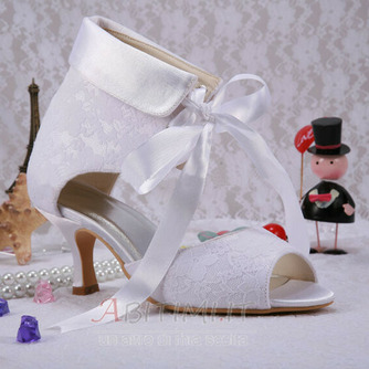 Stivali da donna rossi scarpe da sposa in pizzo con tacco a spillo da sposa - Pagina 1