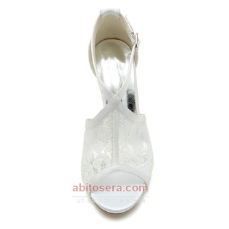 Scarpe da testa di pesce da sposa Scarpe da sposa in raso Scarpe eleganti a spillo Scarpe da banchetto di alta qualità - Pagina 3