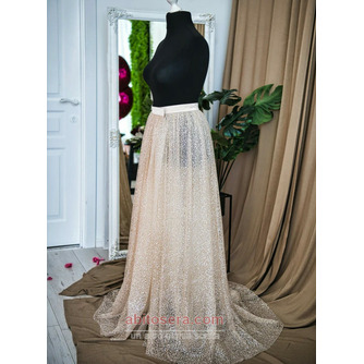 Gonna da sposa staccabile Gonna brillante Gonna sovrapposta Strascico da sposa Gonna staccabile Tulle - Pagina 2