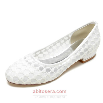 scarpe da sposa in pizzo bianco scarpe da sposa basse - Pagina 1