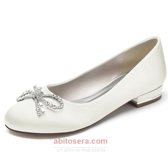 Scarpe da sposa basse Scarpe da sposa in raso con fibbia strass bianchi - Pagina 11