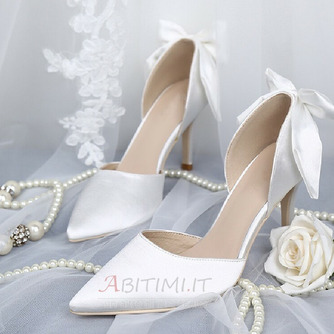 Scarpe da sposa bianche scarpe da sposa in raso tacchi alti modelli autunnali e invernali - Pagina 1