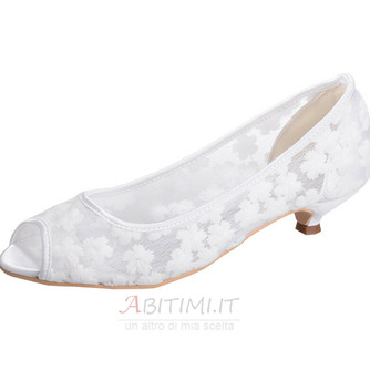 Scarpe da donna in pizzo primavera estate traspiranti scarpe da sposa comode - Pagina 2