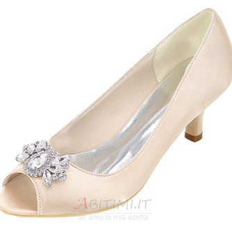Scarpe da banchetto con strass tacco alto moda scarpe da banchetto in raso scarpe da sposa - Pagina 6