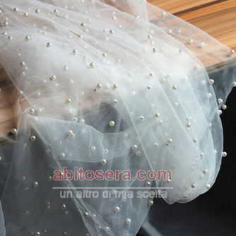 Elegante giacca lunga scialle sposa in tulle perla 200CM - Pagina 5