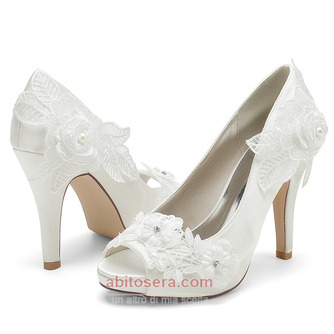 Scarpe da sposa da donna con bocca bassa e testa di pesce tacchi alti con strass scarpe singole da damigella d'onore sandali da banchetto - Pagina 1