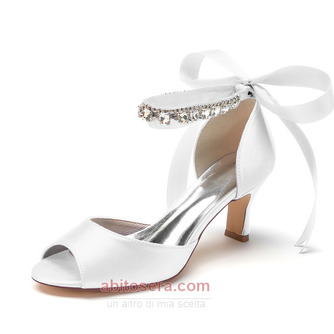 Scarpe da sposa stiletto da sposa sandali aperti da sposa scarpe da damigella d'onore di grandi dimensioni - Pagina 7