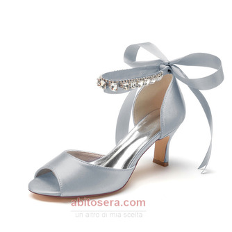 Scarpe da sposa stiletto da sposa sandali aperti da sposa scarpe da damigella d'onore di grandi dimensioni - Pagina 15