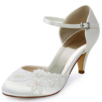 Scarpe da sposa ricamate in pizzo scarpe da festa con tacco in vetro di vino - Pagina 1