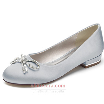 Scarpe da sposa basse Scarpe da sposa in raso con fibbia strass bianchi - Pagina 12