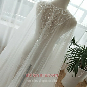 200CM Scialle matrimoniale in tulle con perline scialle scialle da sposa - Pagina 4