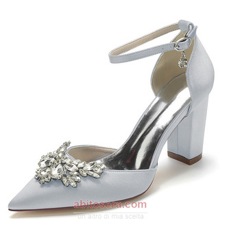 Scarpe da sposa in raso con strass scarpe da sposa bianche scarpe da sposa con fiocco - Pagina 12