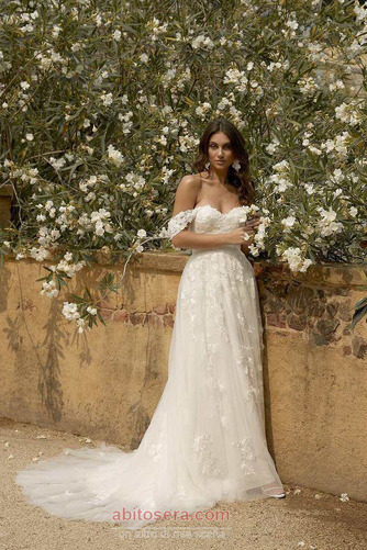 Abito da sposa Tulle Pera Lunghezza alla caviglia Sala Moderno - Pagina 4