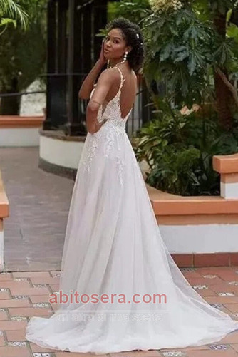 Vestito da sposa Vita naturale Elegante Strascico spazzata A-line - Pagina 2