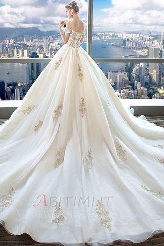 Vestito da sposa Inverno Maniche cotta Strascico Reale A-line - Pagina 2
