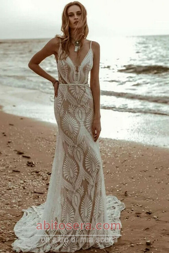 Vestito da sposa Pizzo Senza maniche Cameriera di mare Vita naturale - Pagina 1