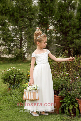 Abito da fiore ragazza Primavera Maniche corte Elegante Maniche illusione - Pagina 4