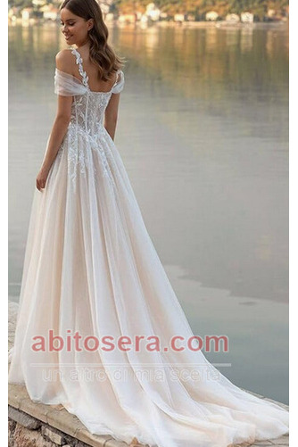 Abito da sposa Tulle Primavera Vita naturale Fuori dalla spalla - Pagina 2
