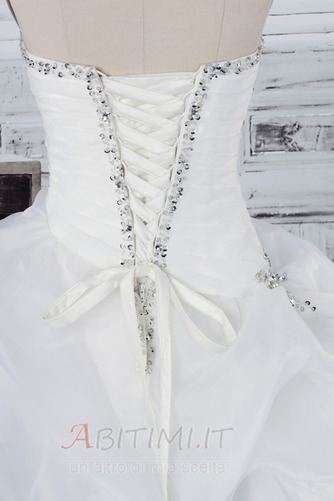 Vestito da sposa Asimmetrico Esclusivo Bianca Senza maniche Spiaggia - Pagina 5