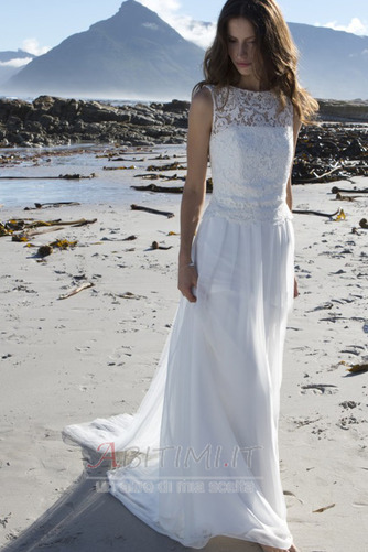 Vestito da sposa Pizzo A-line Spiaggia Senza maniche Vita naturale - Pagina 1