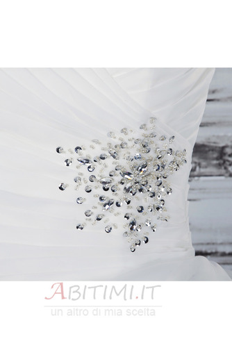 Vestito da sposa Asimmetrico Esclusivo Bianca Senza maniche Spiaggia - Pagina 6