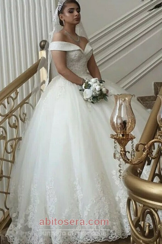 Abito da sposa Inverno Drappeggiato Fuori dalla spalla Chiesa - Pagina 6