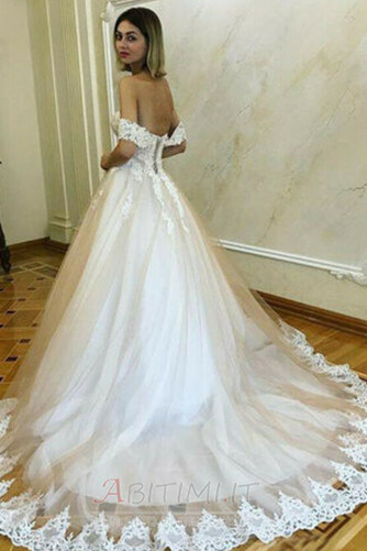 Vestito da sposa Pizzo Maniche cotta Spalla di rugiada A-line - Pagina 2