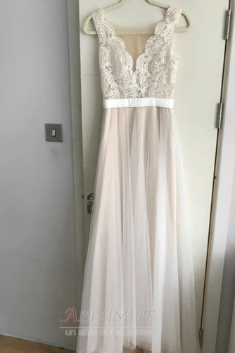 Vestito da sposa lussi Profondo scollo a v Spazzare treno A-line - Pagina 3