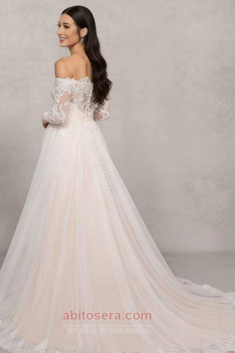 Abito da sposa Maniche lunghe Vita alta Vita dell'Impero lussi - Pagina 4