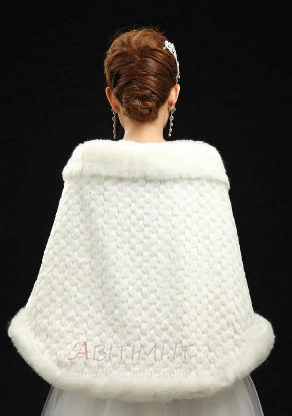 Matrimonio scialle elegante inverno pelliccia senza maniche all'aperto